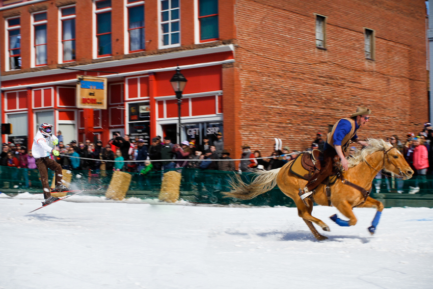 Skijoring in Leadville, CO